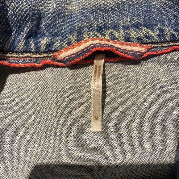 Free People Jacket Distressed "Southbank" Size Medium - Picture 8 of 8